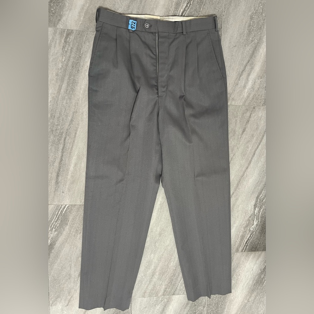 Vintage Bonelli Suit Size 40L 2 Piece Pants Blazer Blue Double Breasted Mens - Picture 4 of 11